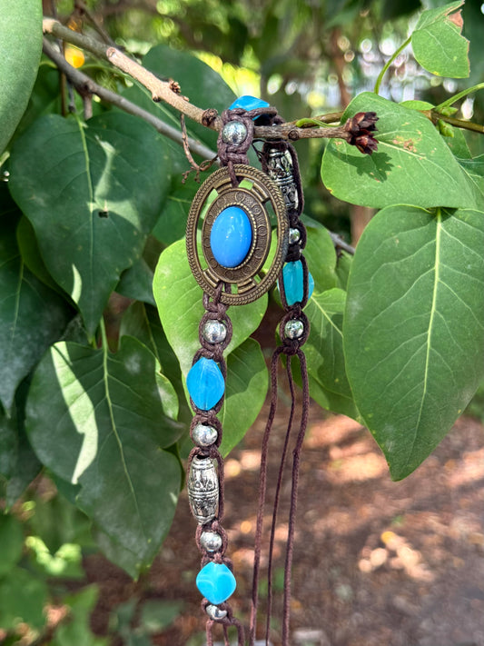 Leather Beaded Belt