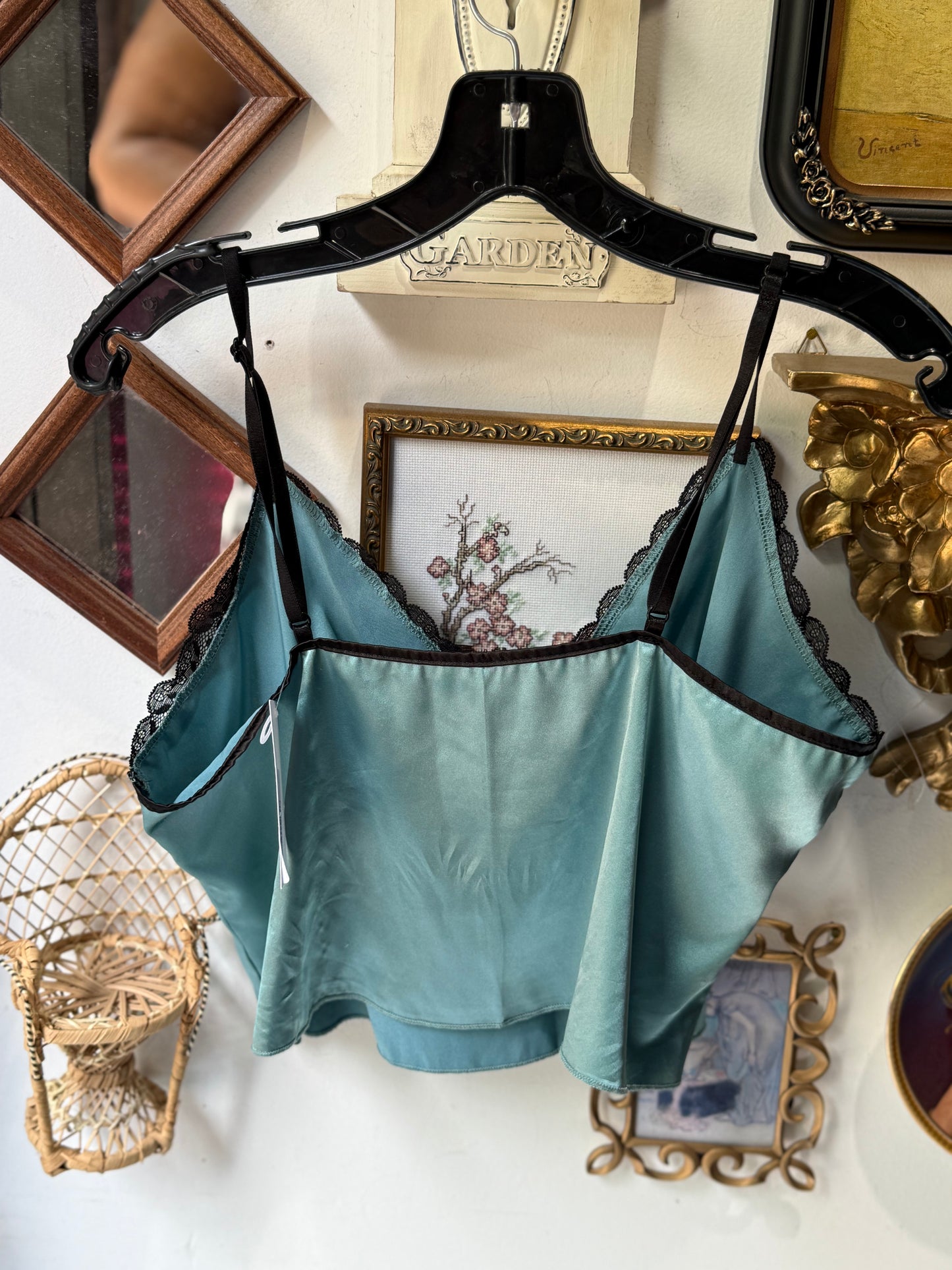 Satin blue Lingerie Top