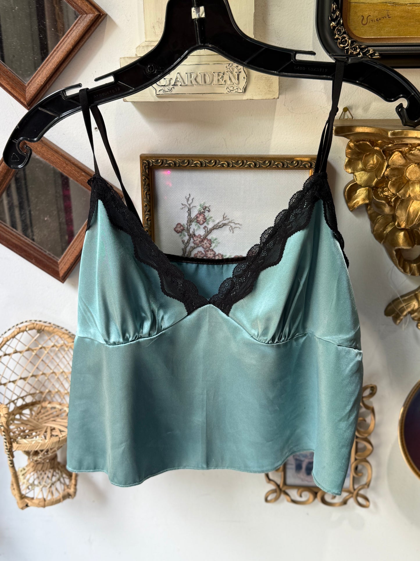 Satin blue Lingerie Top