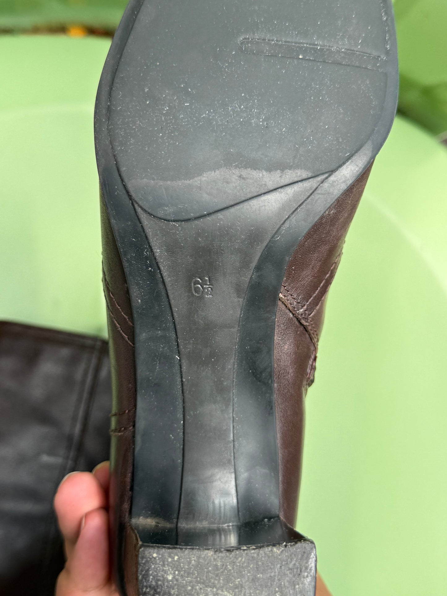 Dark Brown Leather Boots