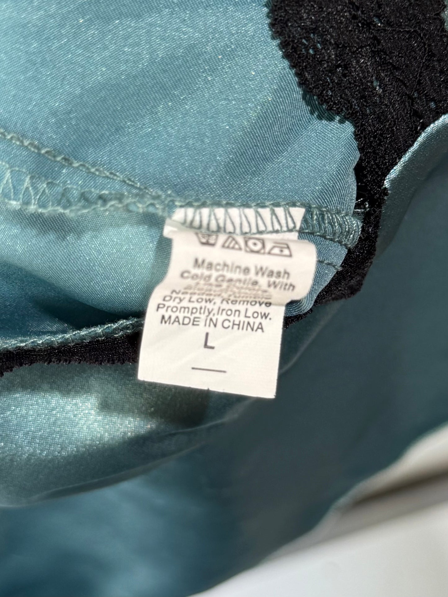 Satin blue Lingerie Top