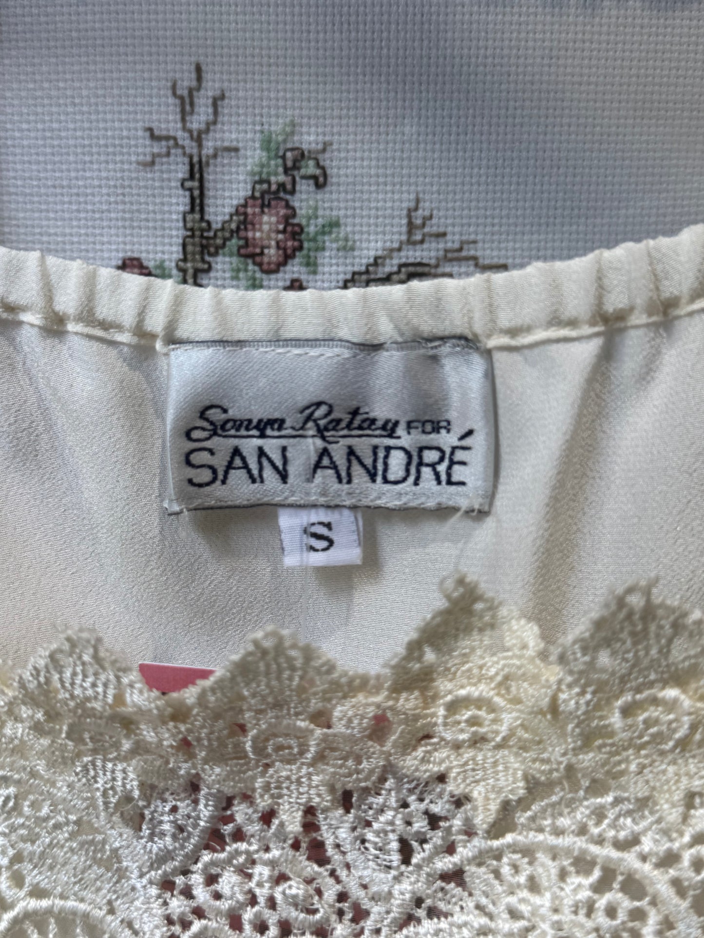 Lace Cream Lingerie Top