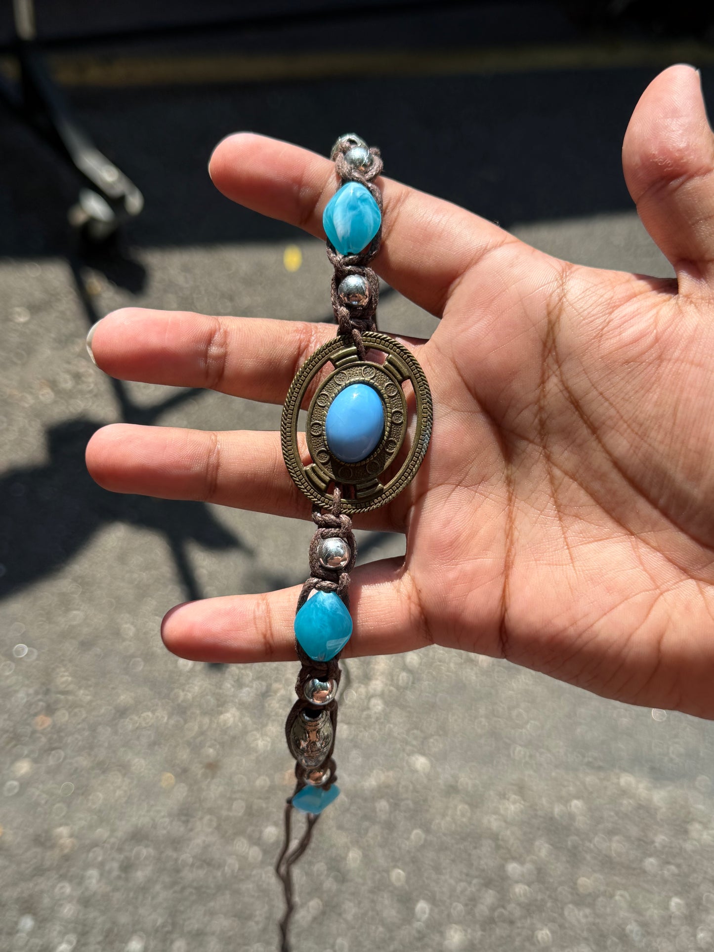 Leather Beaded Belt