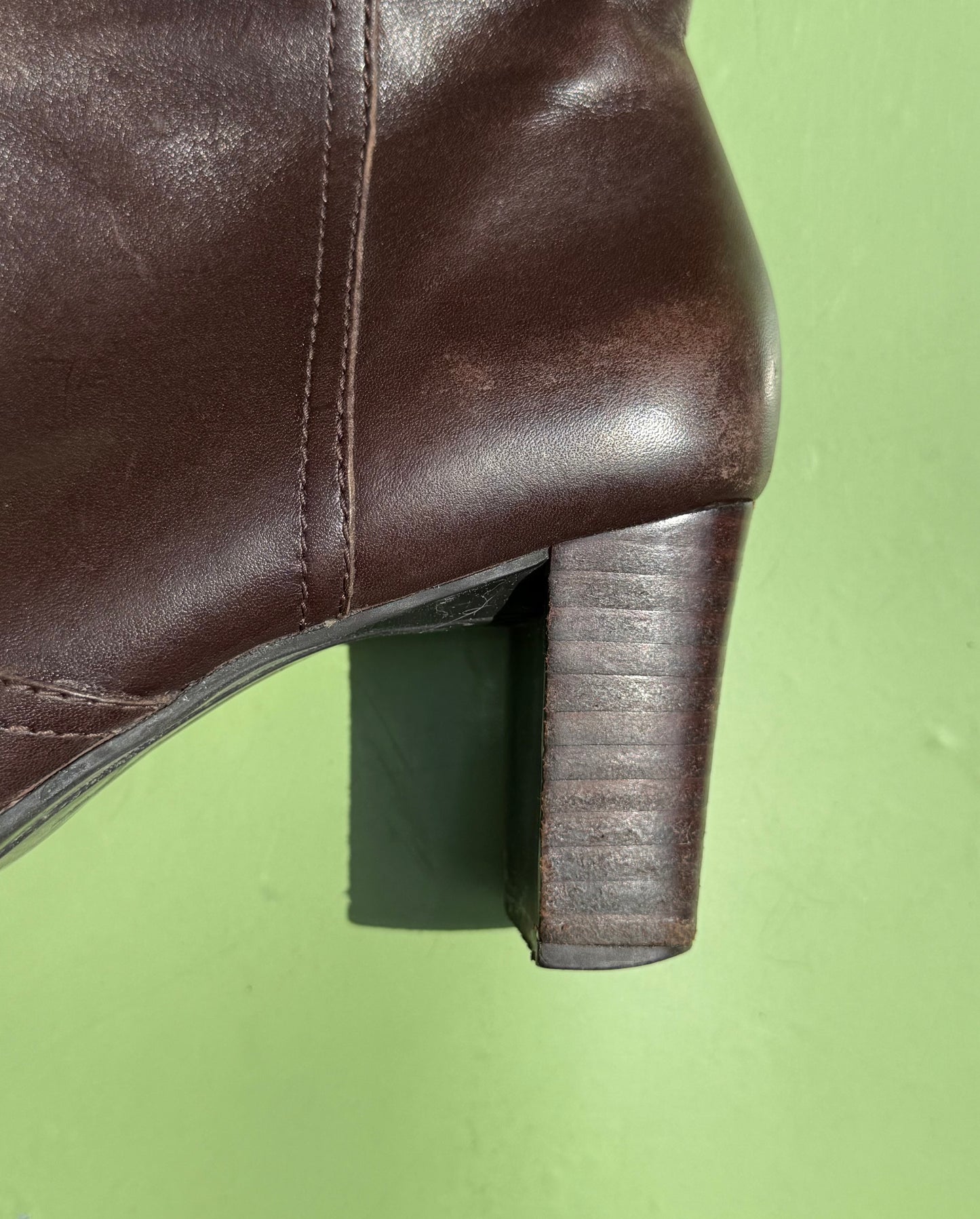 Dark Brown Leather Boots