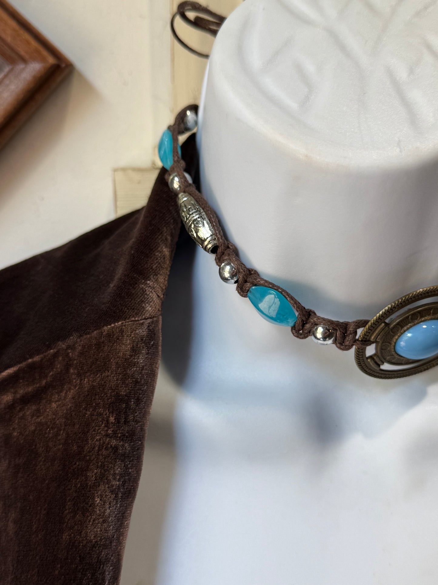 Leather Beaded Belt